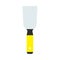 Putty knife equipment builder tape brush vector icon. Construction repair cement spatula bricklayer flat tool scraper