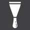 Putty knife glyph icon, build and repair, spatula