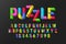 Puzzle 3D font