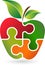 Puzzle apple logo