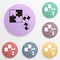 Puzzle badge color set icon. Simple glyph, flat vector of toys icons for ui and ux, website or mobile application