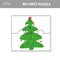 Puzzle Christmas Tree - vector illustration