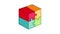 Puzzle cube icon animation