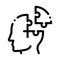 Puzzle Detail Man Silhouette Headache Vector Icon