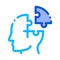 Puzzle Detail Man Silhouette Headache Vector Icon