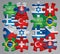 Puzzle flag icons 4