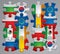 Puzzle flag icons