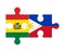 Puzzle of flags of Bolivia and Philippines, vector