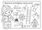 Puzzle Game for children. Coloring Page Outline Of cartoon fireman or firefighter. Profession. Fire extinguishing tools. Coloring