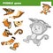 Puzzle Game for children, monkey