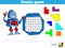 Puzzle game Complete the Pattern. Education logic game for preschool kids. Vector Illustration