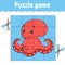 Puzzle game for kids. Education developing worksheet. Learning game for children. Color activity page. For toddler. Riddle for