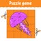 Puzzle game for kids. Education developing worksheet. Learning game for children. Color activity page. For toddler. Riddle for