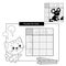 Puzzle Game for school Children. Mouse. Black and white japanese crossword with answer.