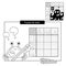 Puzzle Game for school Children. Octopus. Black and white japanese crossword with answer