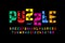 Puzzle game style font