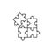 Puzzle group. Vector icon template