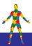 Puzzle human body. Man silhouette