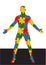 Puzzle human body vector format