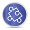 Puzzle icon prime blue round button vector illustration design silver frame push button