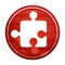 Puzzle icon realistic diagonal motion red round button illustration