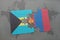 puzzle with the national flag of bahamas and mongolia on a world map