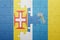 puzzle with the national flag of canary islands and madeira