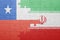 puzzle with the national flag of chile and iran