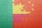 puzzle with the national flag of china and benin