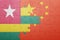 puzzle with the national flag of china and togo