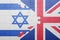 Puzzle with the national flag of great britain and israel