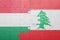 puzzle with the national flag of hungary and lebanon