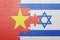 Puzzle with the national flag of israel and vietnam