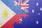 Puzzle with the national flag of philippines and australia