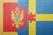puzzle with the national flag of sweden and montenegro