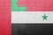 Puzzle with the national flag of syria and united arab emirates
