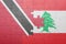 puzzle with the national flag of trinidad and tobago and lebanon