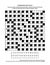 Puzzle page with codebreaker word game or crossword puzzle