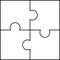 Puzzle pattern, outline style
