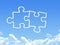 Puzzle piece cloud shape