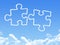 Puzzle piece cloud shape