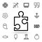 puzzle piece icon. web icons universal set for web and mobile