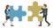 Puzzle Piece Jigsaw Characters Business Concept