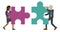 Puzzle Piece Jigsaw Characters Business Concept