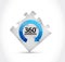 Puzzle pieces 360 marketing cycle illustration