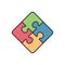 Puzzle related vector icon