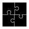 Puzzle silhouette set vector symbol icon design.