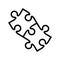 puzzle solution line icon vector illustration
