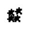 Puzzle square movement geometric logo vector