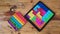 Puzzle and Square Pop It Bubble Fidget Toy - Rainbow
